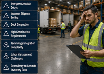 Cross-docking koordinasyonu ve taşıma zorlukları yaşayan yoğun lojistik terminali