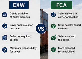 Uluslararası lojistikte EXW ve FCA sevkiyat şartlarının karşılaştırması